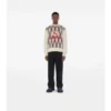 Argyle Check Wool Blend Sweater