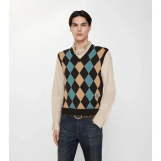 Argyle Wool Sweater Vest