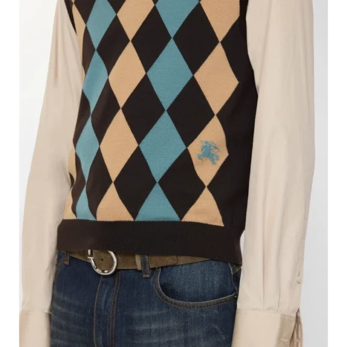 Argyle Wool Sweater Vest