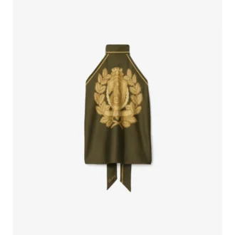 B Crest Silk Scarf Top
