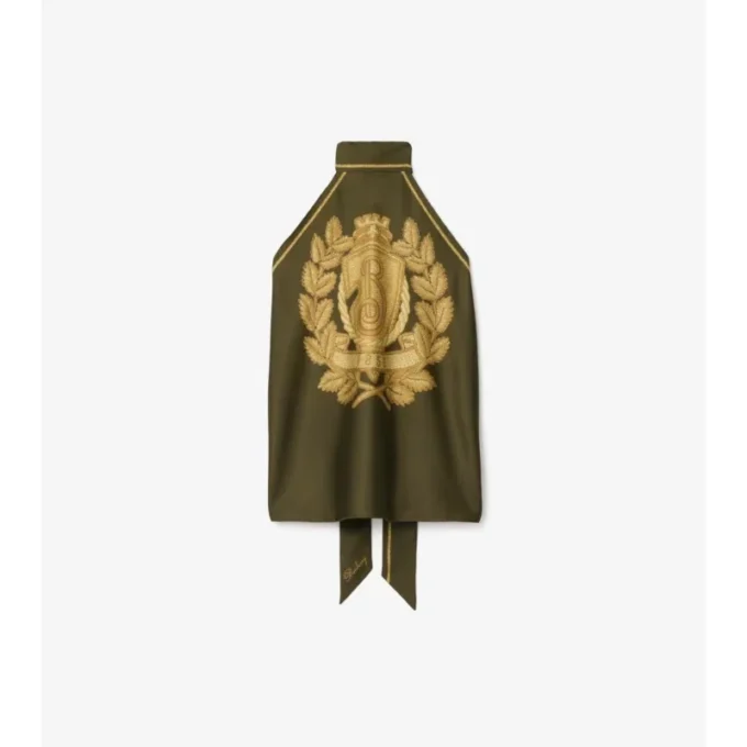 B Crest Silk Scarf Top