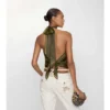 B Crest Silk Scarf Top