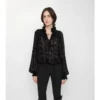 Baroque Silk Blend Velvet Blouse