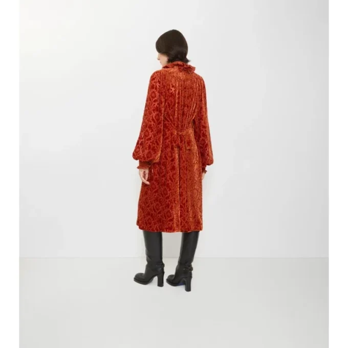 Baroque Silk Blend Velvet Dress
