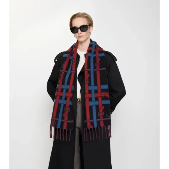 Belt Check Cashmere Scarf