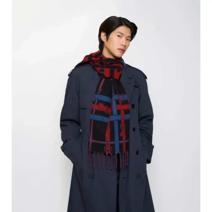 Belt Check Cashmere Scarf