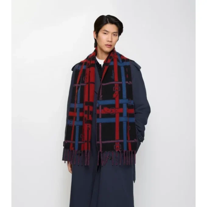 Belt Check Cashmere Scarf