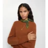 Belt Check Silk Chiffon Scarf
