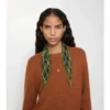 Belt Check Silk Chiffon Scarf