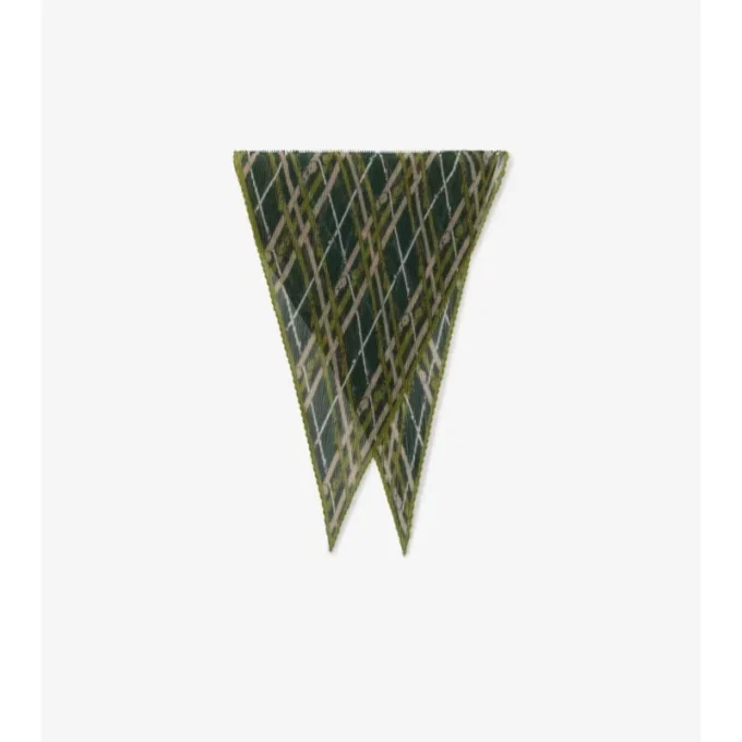 Belt Check Silk Chiffon Scarf