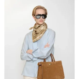 Belt Check Silk Scarf