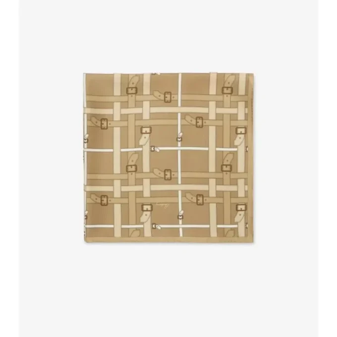 Belt Check Silk Scarf
