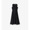 Belted Check Wool Dress