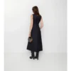 Belted Check Wool Dress