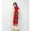 Check Alpaca Wool Blend Boucla Scarf