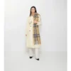 Check Alpaca Wool Blend Boucla Scarf