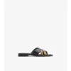 Check and Leather Drift Sandals 