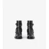 Check and Leather Heel Boots