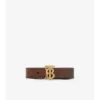 Check and Leather Reversible Tb Belt