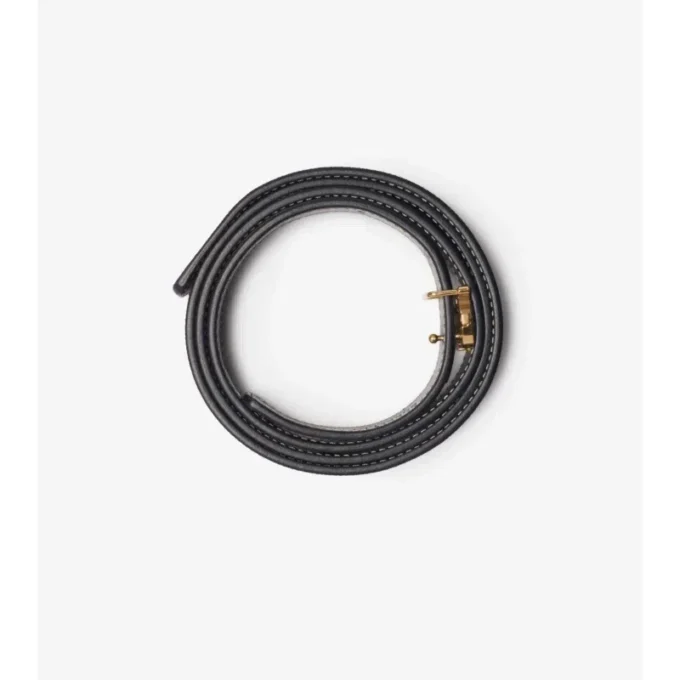 Check and Leather Reversible Tb Belt
