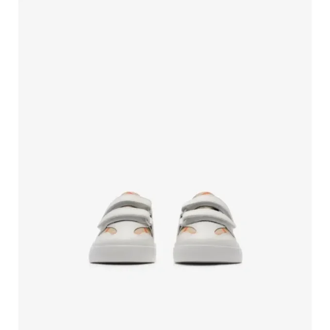 Check and Leather Sneakers