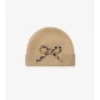 Check Bow Wool Cashmere Beanie