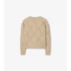 Check Bow Wool Cashmere Cardigan