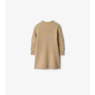 Check Bow Wool Cashmere Dress
