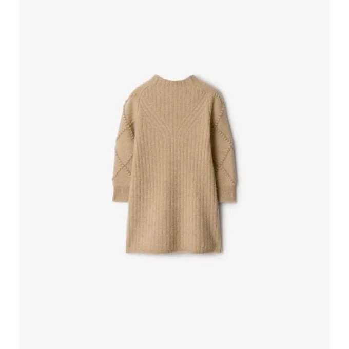 Check Bow Wool Cashmere Dress
