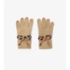 Check Bow Wool Cashmere Gloves