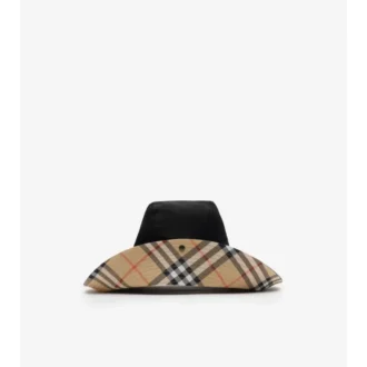 Check Brim Gabardine Hat