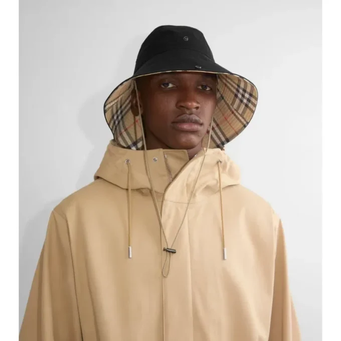 Check Brim Gabardine Hat