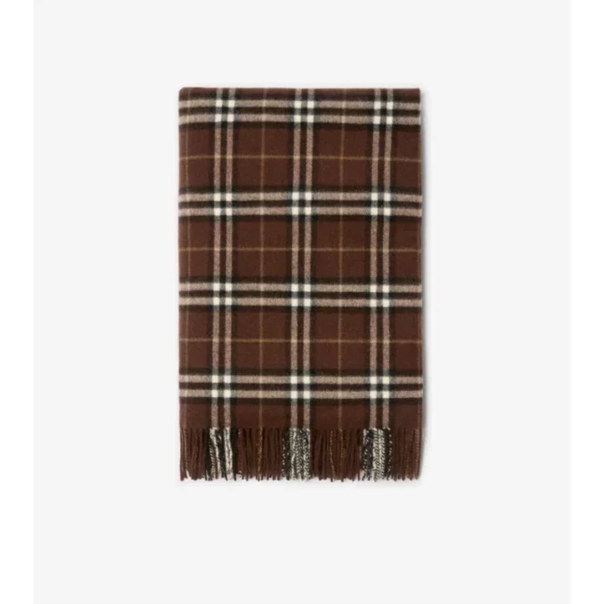 Check Cashmere Blanket