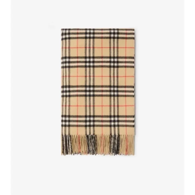 Check Cashmere Blanket