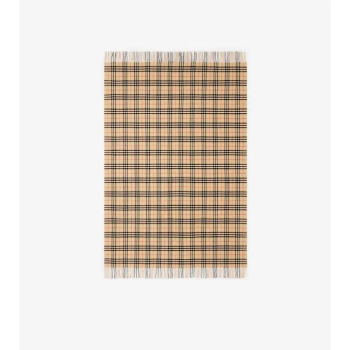 Check Cashmere Blanket