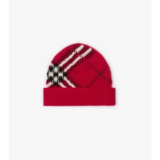 Check Cashmere Blend Beanie
