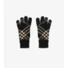 Check Cashmere Blend Gloves