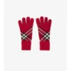 Check Cashmere Blend Gloves