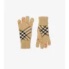 Check Cashmere Blend Gloves