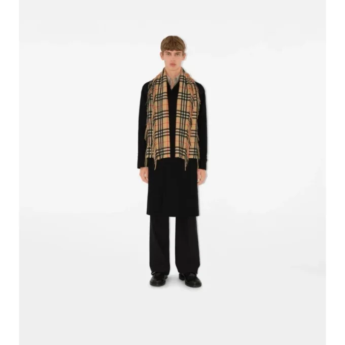 Check Cashmere Happy Scarf