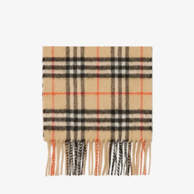 Check Cashmere Scarf