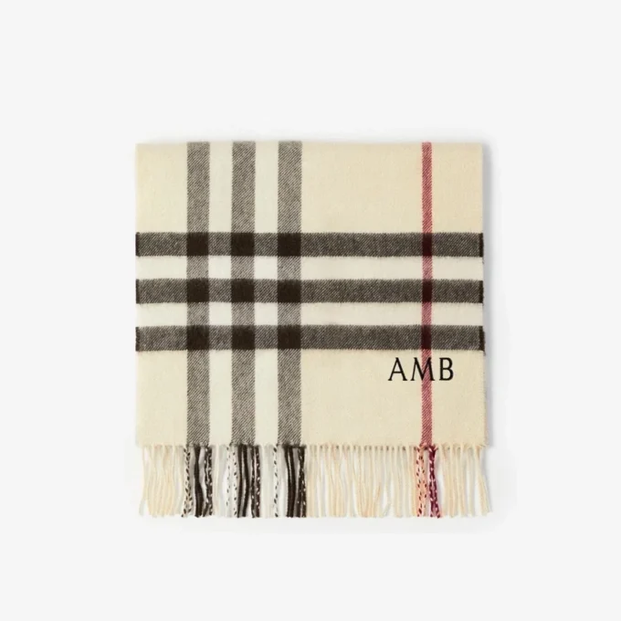 Check Cashmere Scarf
