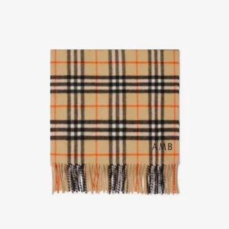 Check Cashmere Scarf