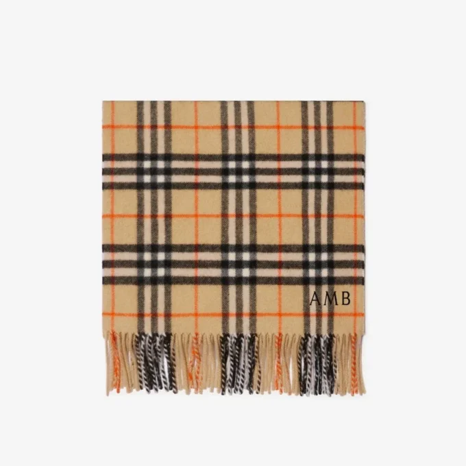 Check Cashmere Scarf