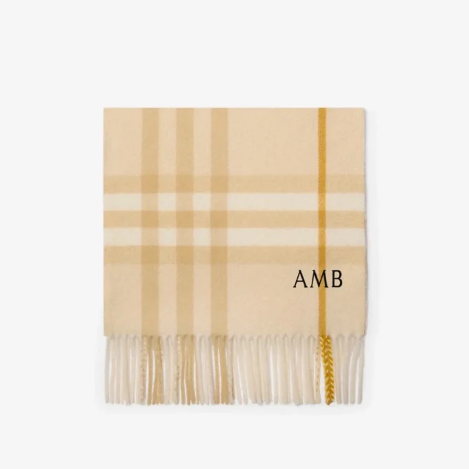 Check Cashmere Scarf