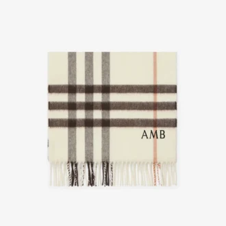 Check Cashmere Scarf