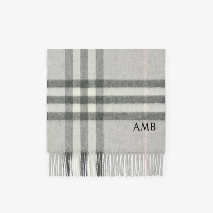 Check Cashmere Scarf
