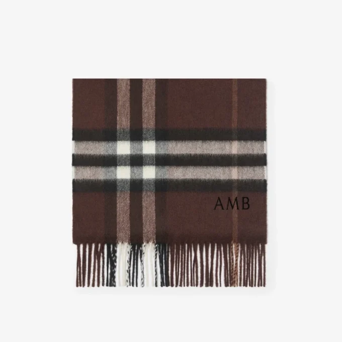 Check Cashmere Scarf