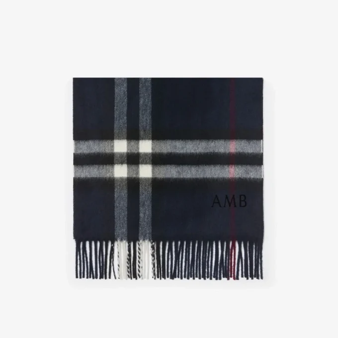 Check Cashmere Scarf
