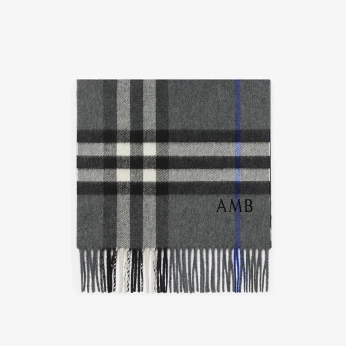 Check Cashmere Scarf